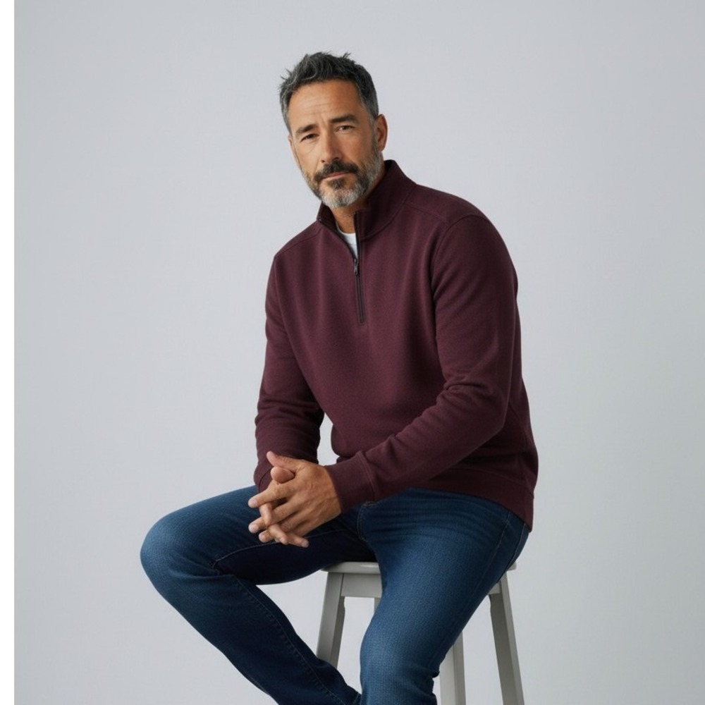 Marc Anthony Shirt Mens XXL Slim Fit Knit 1/4 Zip Casual Long Sleeve Cozycore